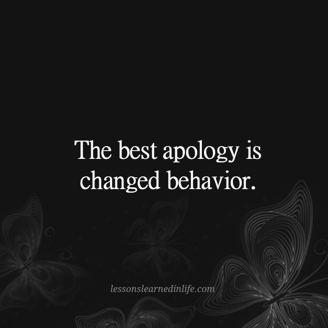 The best apology.